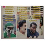 22 assorted 1980 Topps Giant football cards