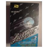 Box of 1991 Leaf Series 2 baseball cards