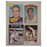 Four 1965 & 1971-1973 Gaylord Perry baseball