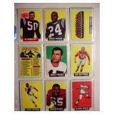 Eighteen 1964 Topps football cards, low grade