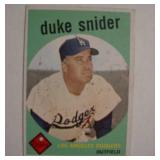 1959 Duke Snider #20 Los Angeles Dodgers baseball