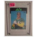 1986 Topps Jose Canseco Oakland A