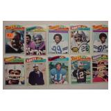 Ten 1977 Topps football star cards