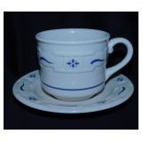 Longaberger Woven Traditions Classic Blue teacup &