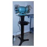 K&F Tools double bench grinder on stand