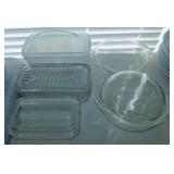 Vintage glass refrigerator dishes & casseroles: