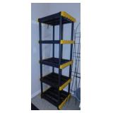 Heavy Duty plastic 5 shelf utility shelving unit,