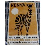 Four 1959 Bank of America Travelers Cheques