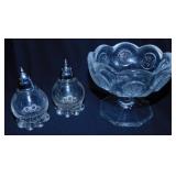 Imperial Candlewick glass salt & pepper S&P
