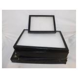 5 glass top Riker showcase display boxes