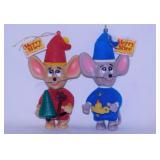 Christmas: Two 1979 Jasco Merry Mice w/ tags -