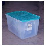 Flip lid 15 gallon storage tote w/ Christmas