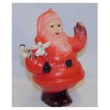 Vintage wax Christmas Santa Claus candle, 9" tall