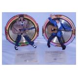 Two Elvis Presley 3D Bradford Exchange plates with