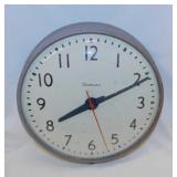 Vintage Simplex Electric school wall clock, 13"