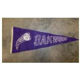 Vintage Oakwood Illinois Comets felt pennant,