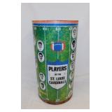 1971 NFL St. Louis Cardinals football metal trash