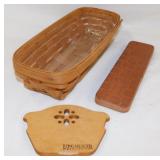 1988 Longaberger Cracker basket w/ brick,