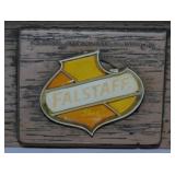 2 Mid Century Falstaff Beer bar sign shelves, 22"