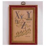 10 antique & vintage framed art prints & photo