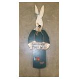 Wooden rabbit garden stake - Easter & Halloween