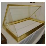 Aluminum & glass showcase display, 34" x 22" x 3"