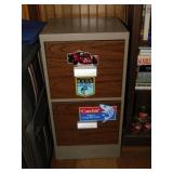 Metal 2 drawer filing cabinet, 15' x 14' x 29'