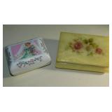 Mid Century Italy alabaster dresser box - 1980's