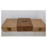 3 file boxes: 1 metal & 2 plastic