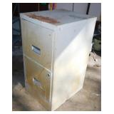 Metal 2 drawer filing cabinet, great for tools