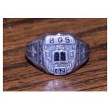 1962 sterling silver class ring - 24K gold Alaska