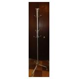 Aluminum hall tree coat hat rack, 66' tall