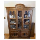 1960's Brutalist St. John's lighted china hutch