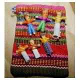 Hand crafted Guatemalan worry dolls in small