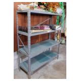 Metal 4 shelf shelving unit - 38' x 11' x 42'