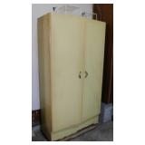 Vintage metal 2 door utility pantry cabinet,