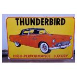 Ford Thunderbird embossed metal sign,