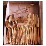 Continental stainless gold tone flatware