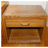 Wooden single drawer night stand bedside table,