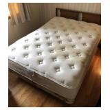 Mid Century walnut full size headboard bed,