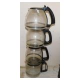 4 glass coffee carafes