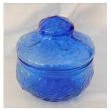 1960's Morgantown Seneca Driftwood blue glass