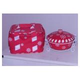 Temp-Tations Snowflake 2 qt. stoneware casserole