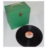 Vintage vinyl 45 rpm records in case & more