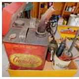 Vintage gas & oil cans