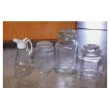 1960's starburst Log Cabin glass syrup pitcher