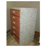 Vintage metal 6 drawer filing bin cabinet,