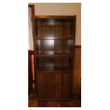 Wooden bookcase w/ storage, 30' x 12' x 71',