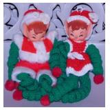 Christmas decor: Crocheted pixie elf elves -