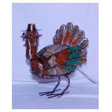 Cracker Barrel slag glass turkey lamp - Moose &